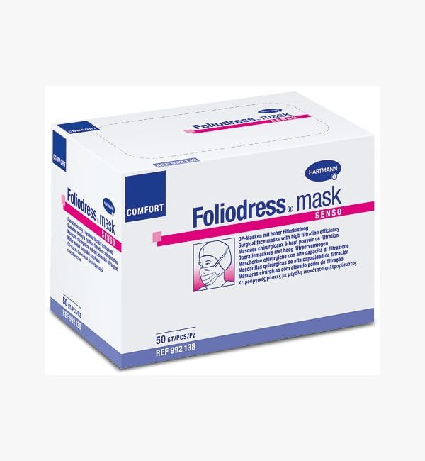 Foliodress χειρουργικές μάσκες anti splash + visor μπλε 50 τεμ.